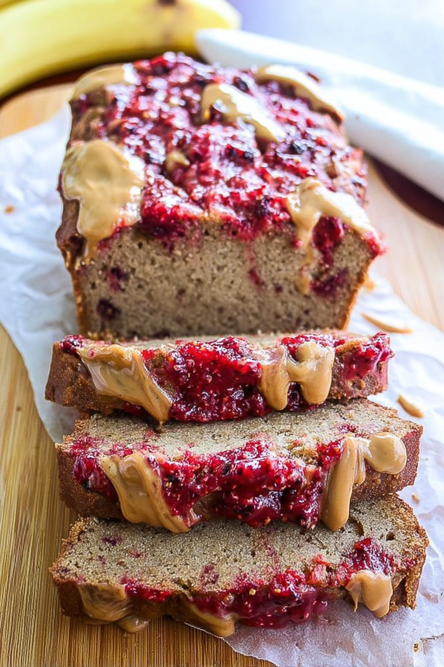 Peanut Butter & Jelly Banana Bread Recipe image 2