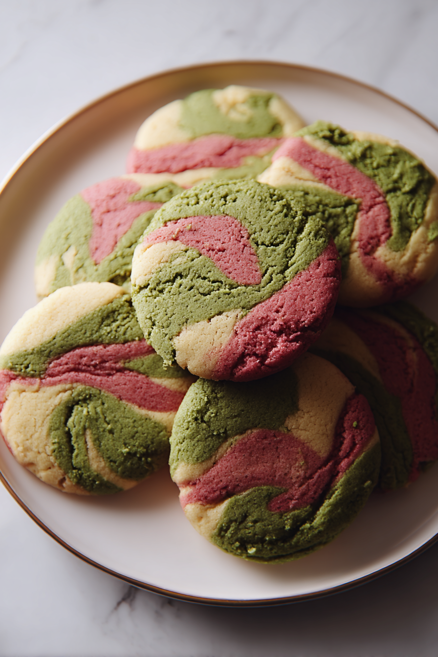 Strawberry Matcha Marble Cookies Recipe image 2