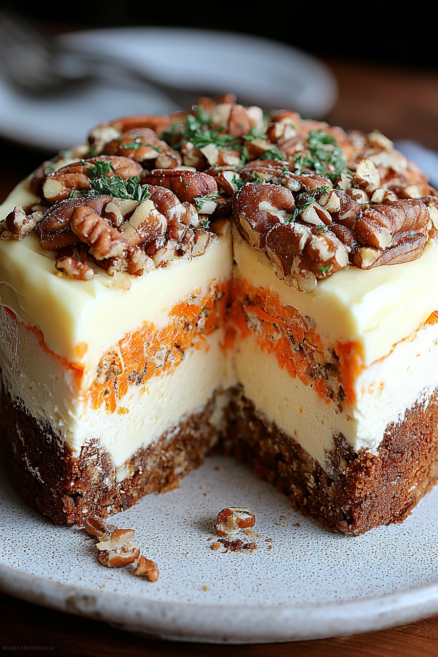 Carrot Cake Cheesecake Recipe – Easy Holiday Dessert image 2