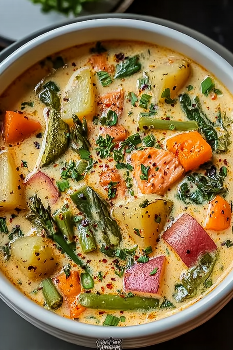 Cream of Spring Vegetable Soup image 2