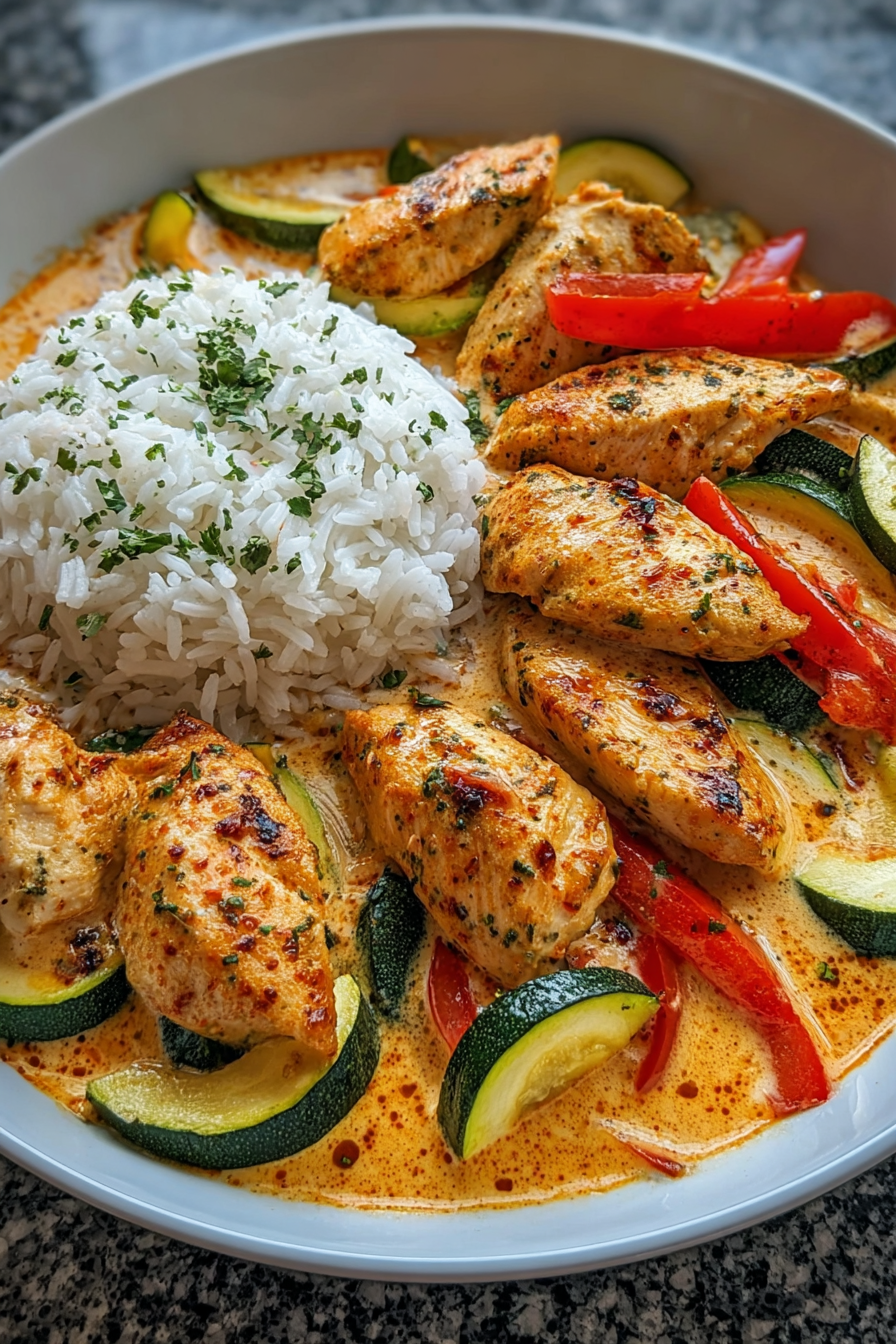 Creamy pepper and zucchini chicken image 2