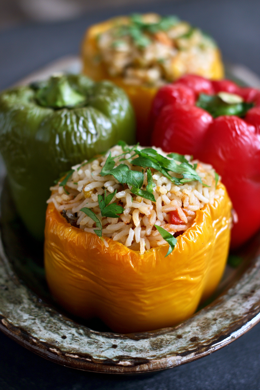 Easy Vegetarian Stuffed Bell Peppers with Rice image 2
