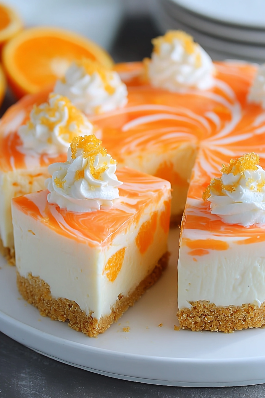 No-Bake Orange Creamsicle Cheesecake image 2