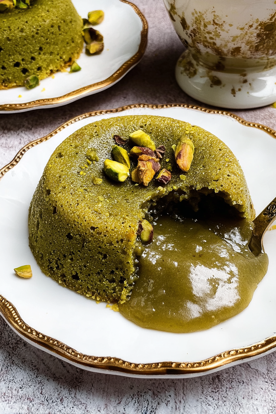 Pistachio Chocolate Lava Cakes Recipe image 2