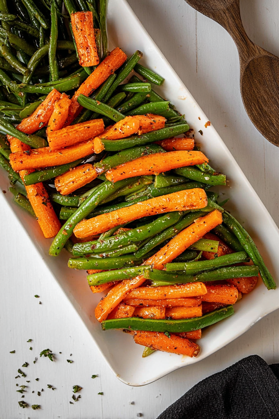 Roasted carrots and green beans image 2