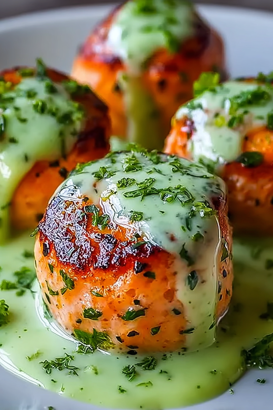 Salmon Balls with Creamy Avocado Sauce: Healthy Dinner Ideas image 2