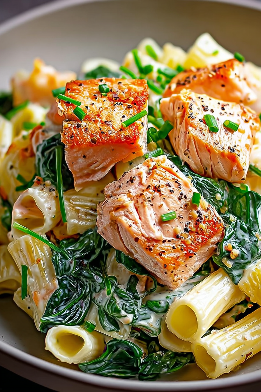 Salmon Spinach Pasta Dish: A Delicious and Nutritious Recipe to Try Today image 2