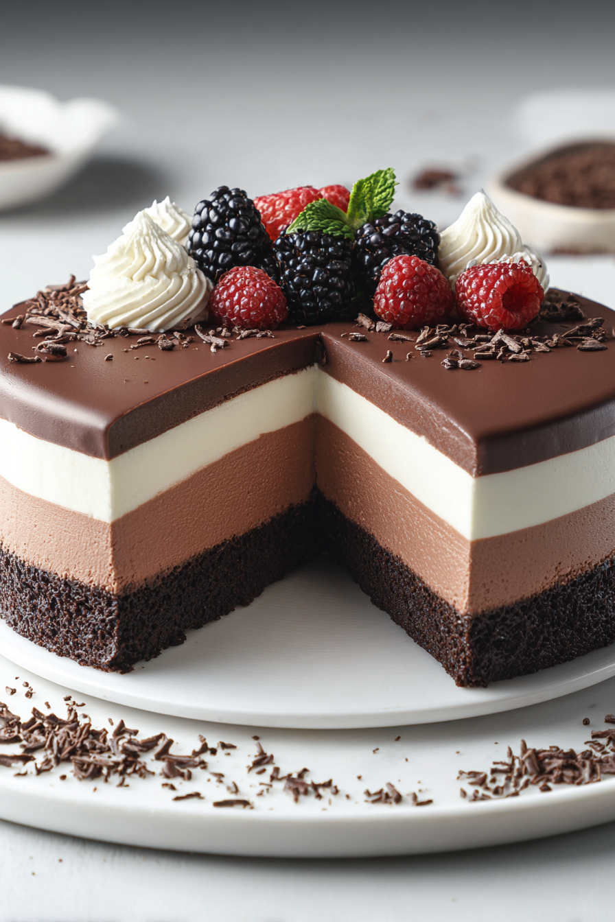 Triple Chocolate Mousse Cake image 2