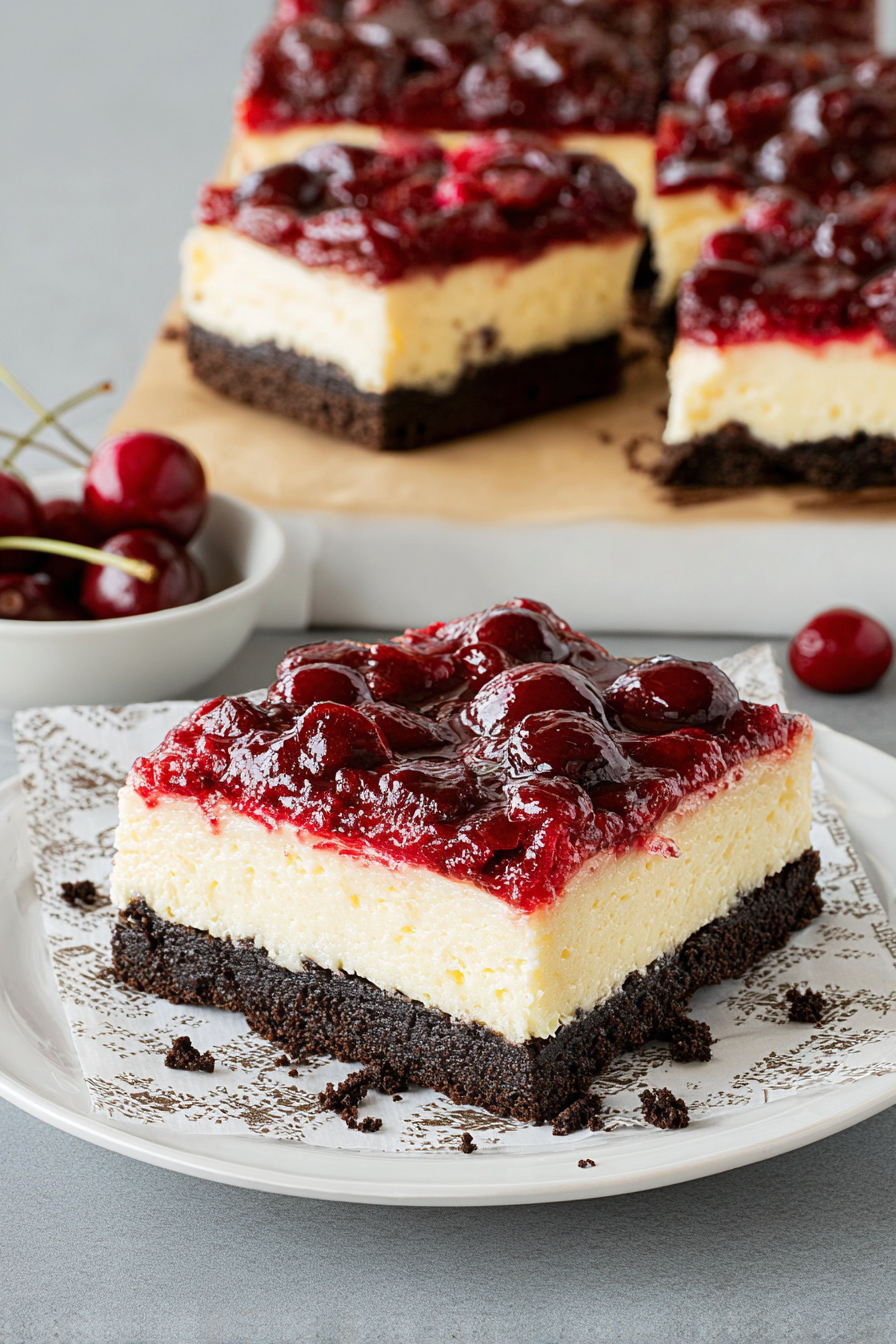 Black Forest Cheesecake Bars image 2
