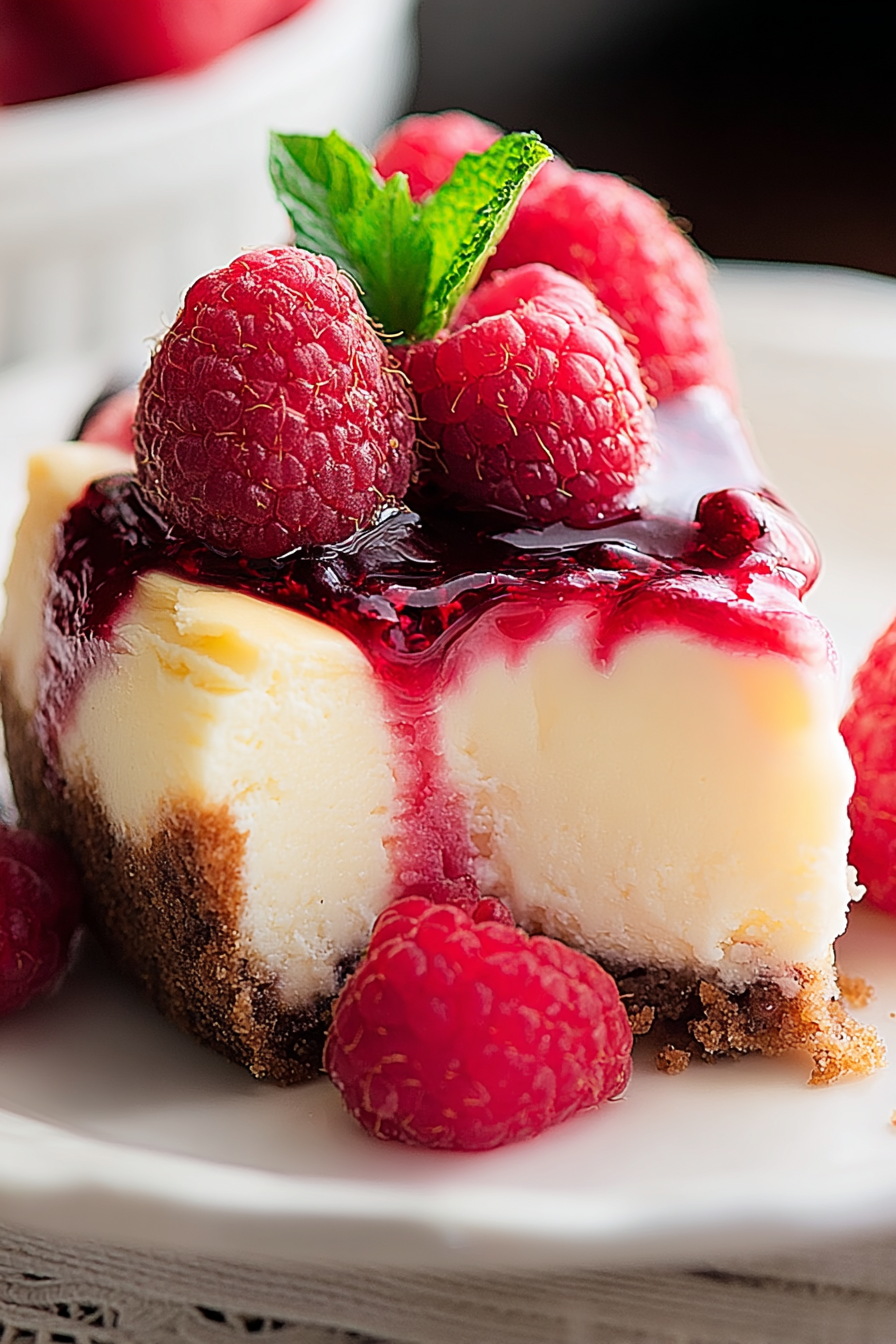 Creamy White Chocolate Raspberry Cheesecake Recipe image 2