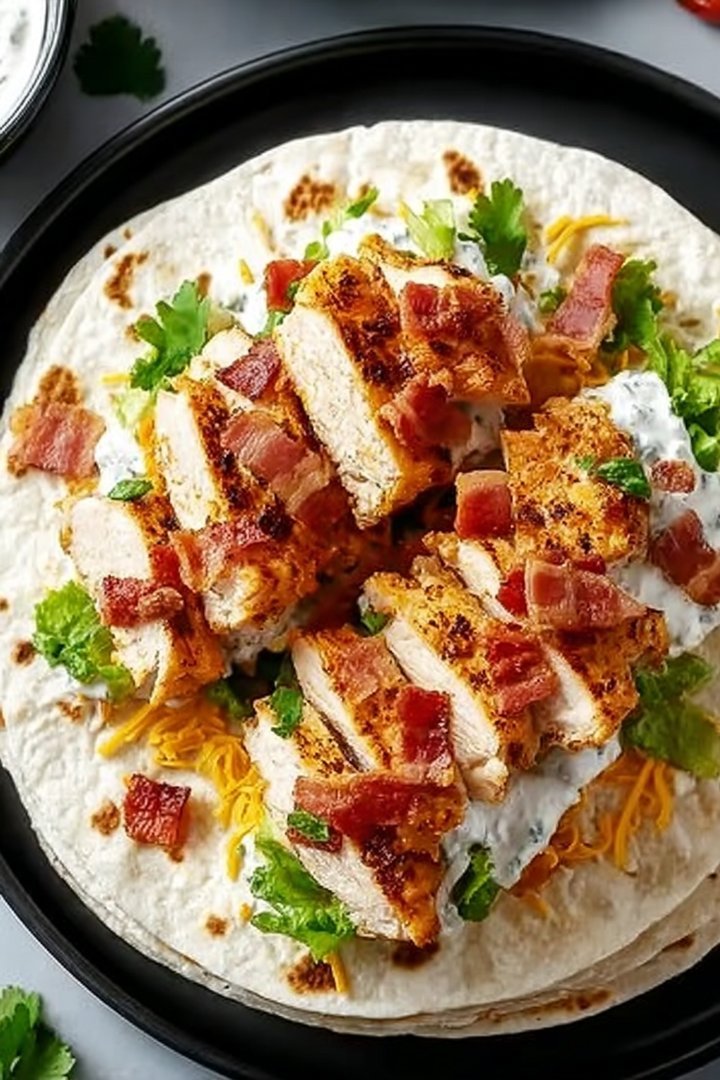 Crispy Chicken Turkey beef bacon Ranch Wrap image 2