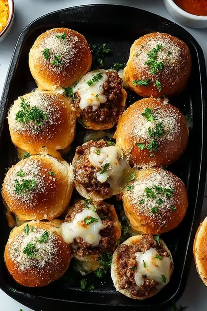 Irresistible Garlic Parmesan Cheeseburger Bombs image 2