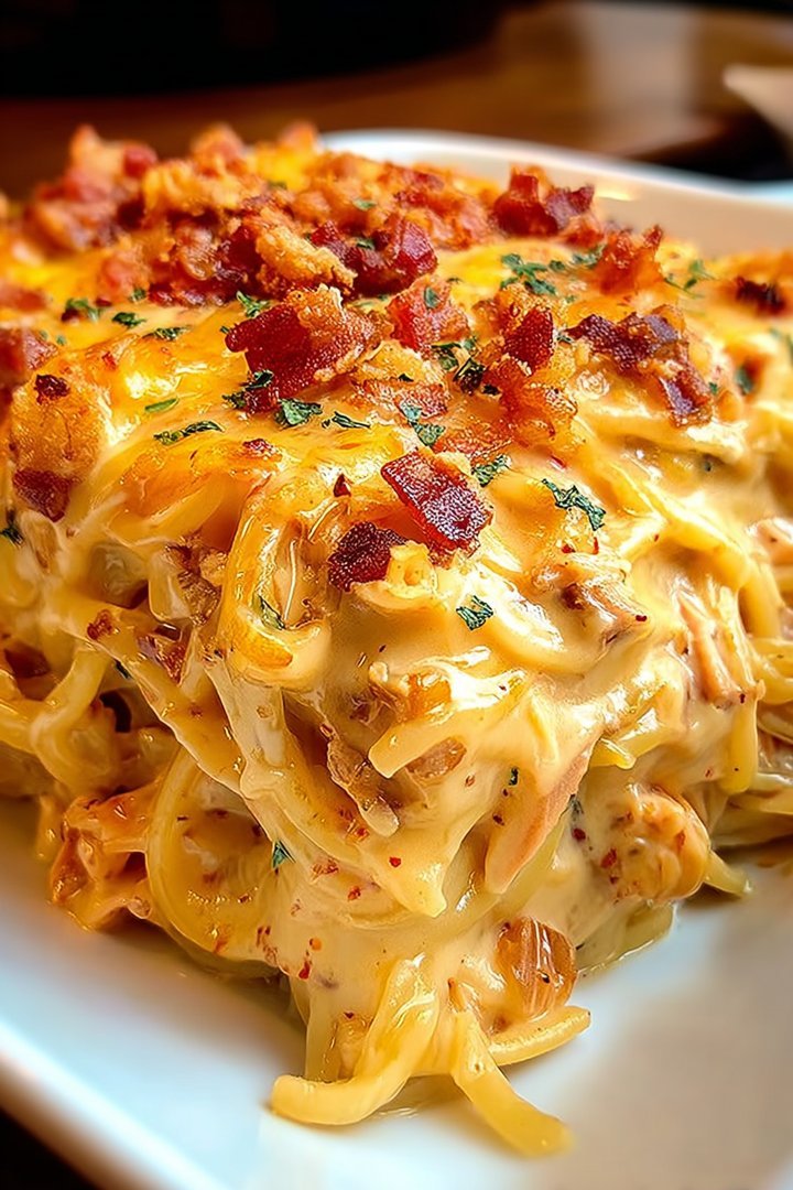 Spicy Southern Cheesy Chicken Spaghetti Casserole image 2