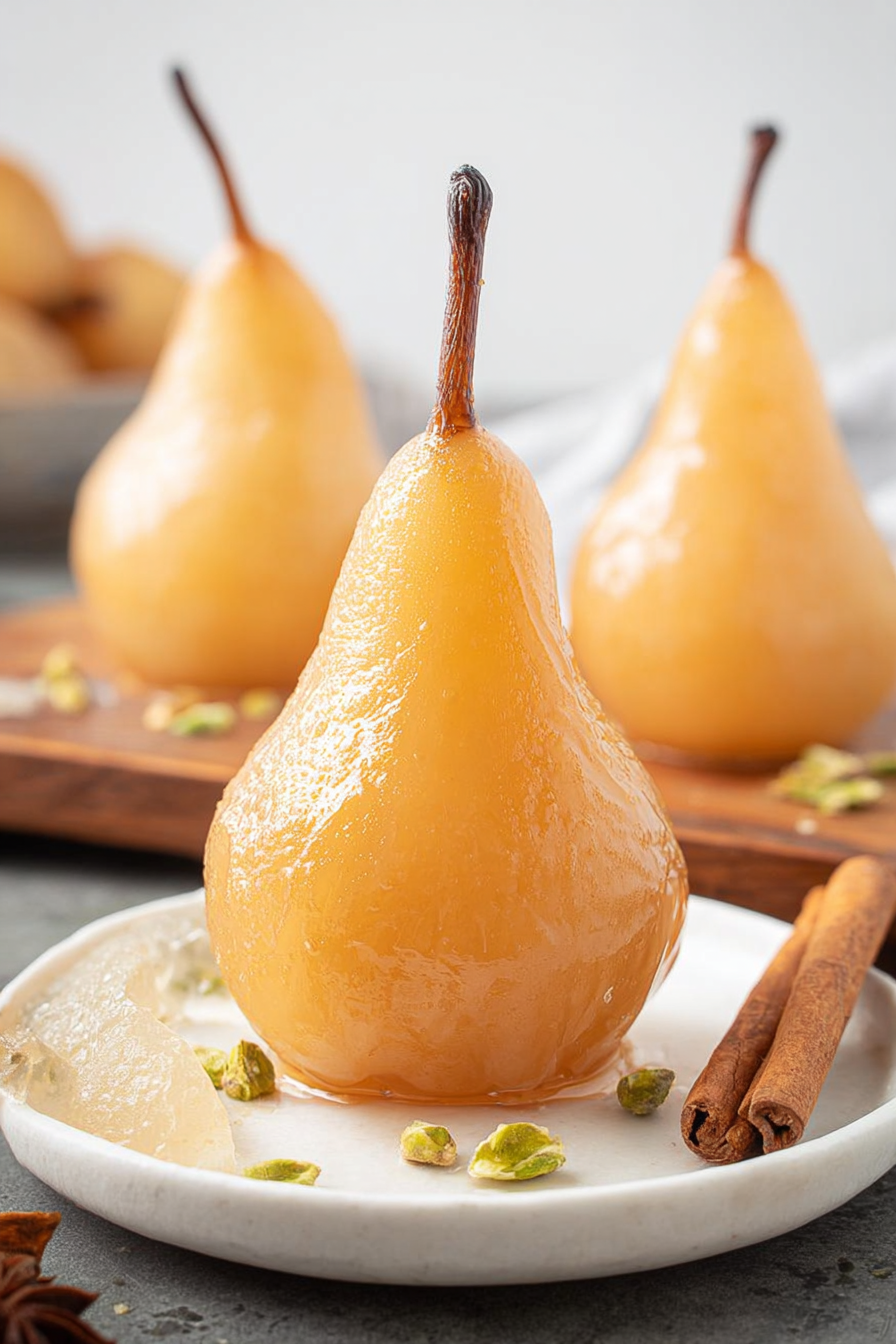 Vanilla Peach nectar with vanilla Poached Pears image 2