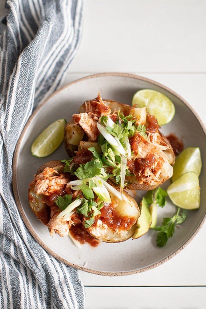 Whole30 Slow Cooker Salsa Chicken Stuffed Potatoes + More Slow Cooker Recipes image 2