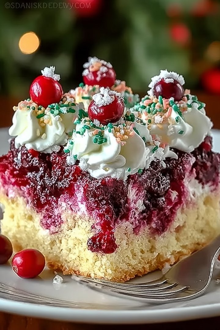 Cranberry Poke Cake image 2