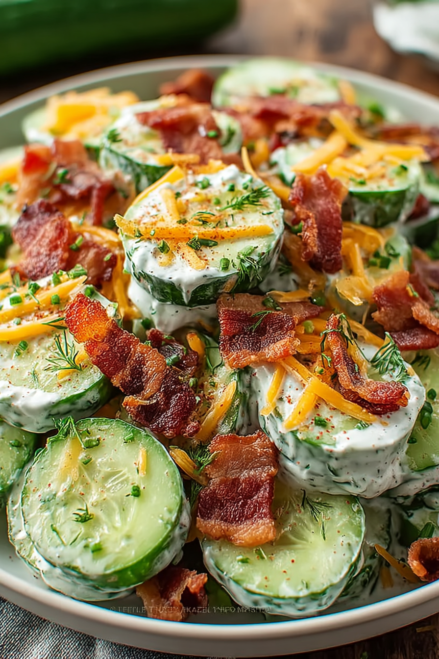 Cucumber Ranch Salad with turkey beef bacon image 2