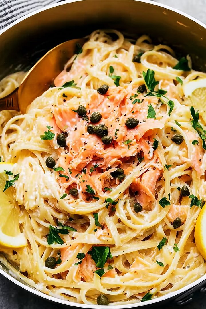 Healthier Smoked Salmon Linguine image 2