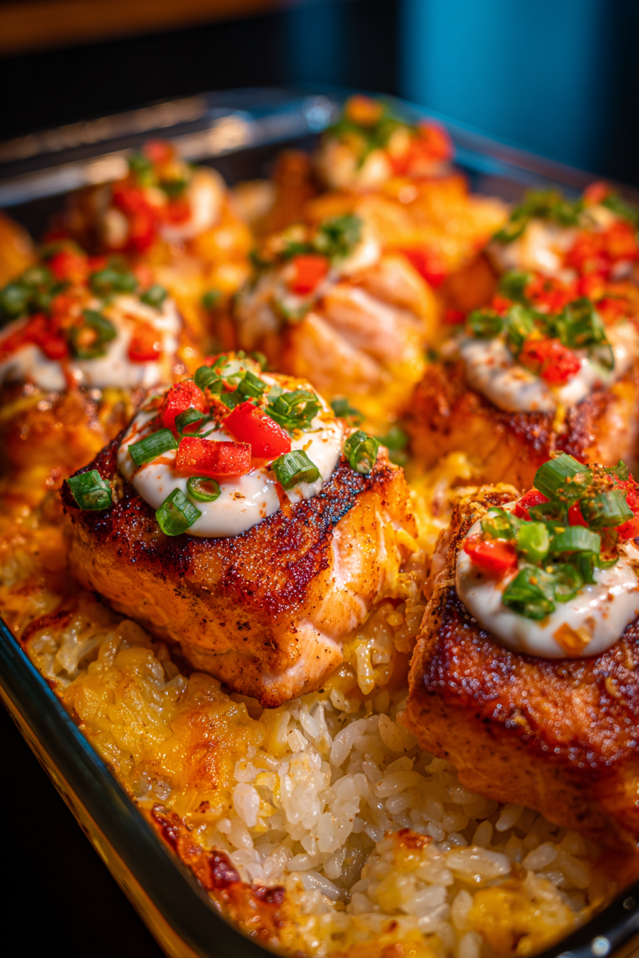 chicken hamburger rice hot dish image 2