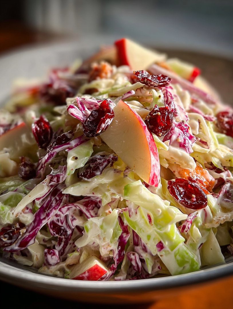 Cranberry Apple Coleslaw: 15 Minute Flavor Burst image 2
