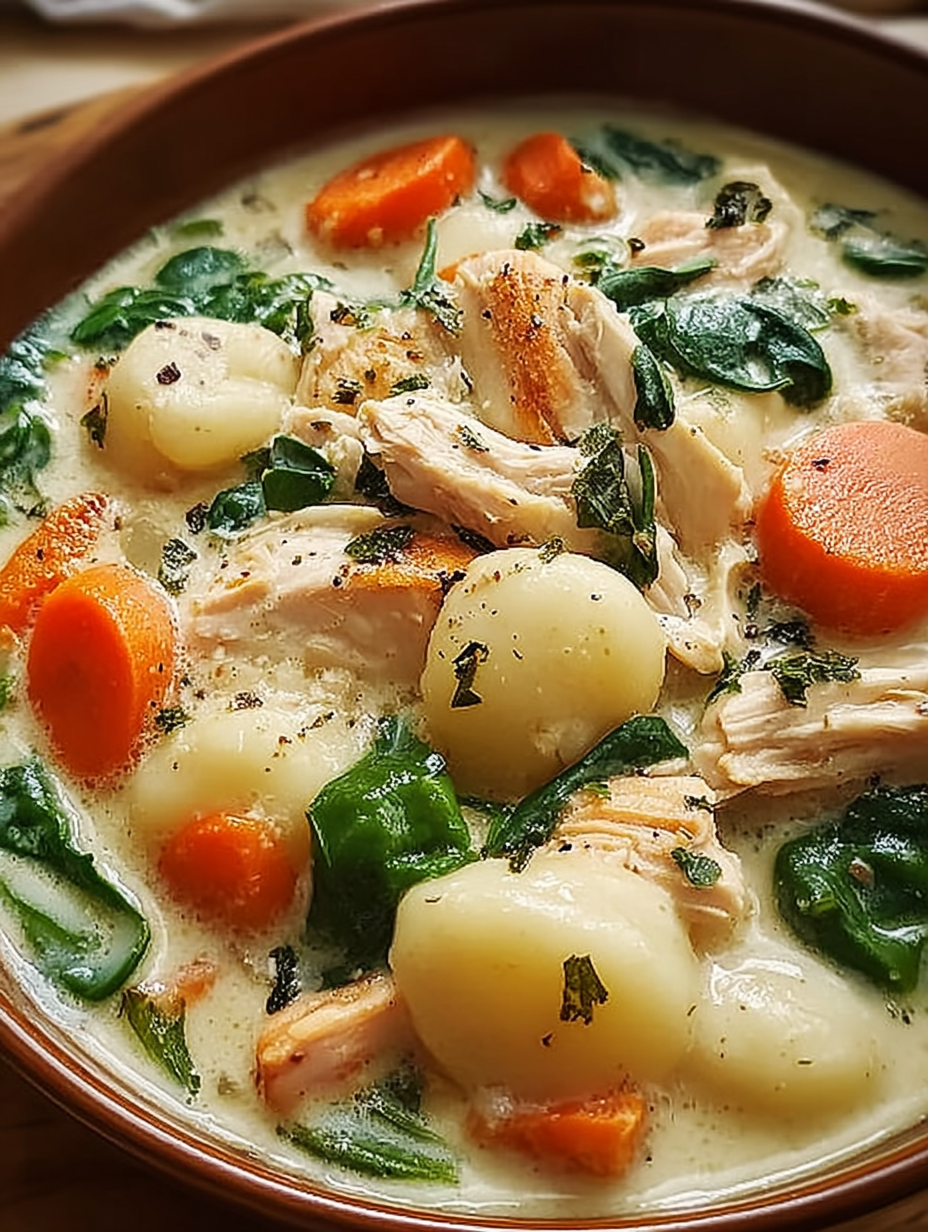 Creamy Crockpot Chicken Gnocchi Soup image 2