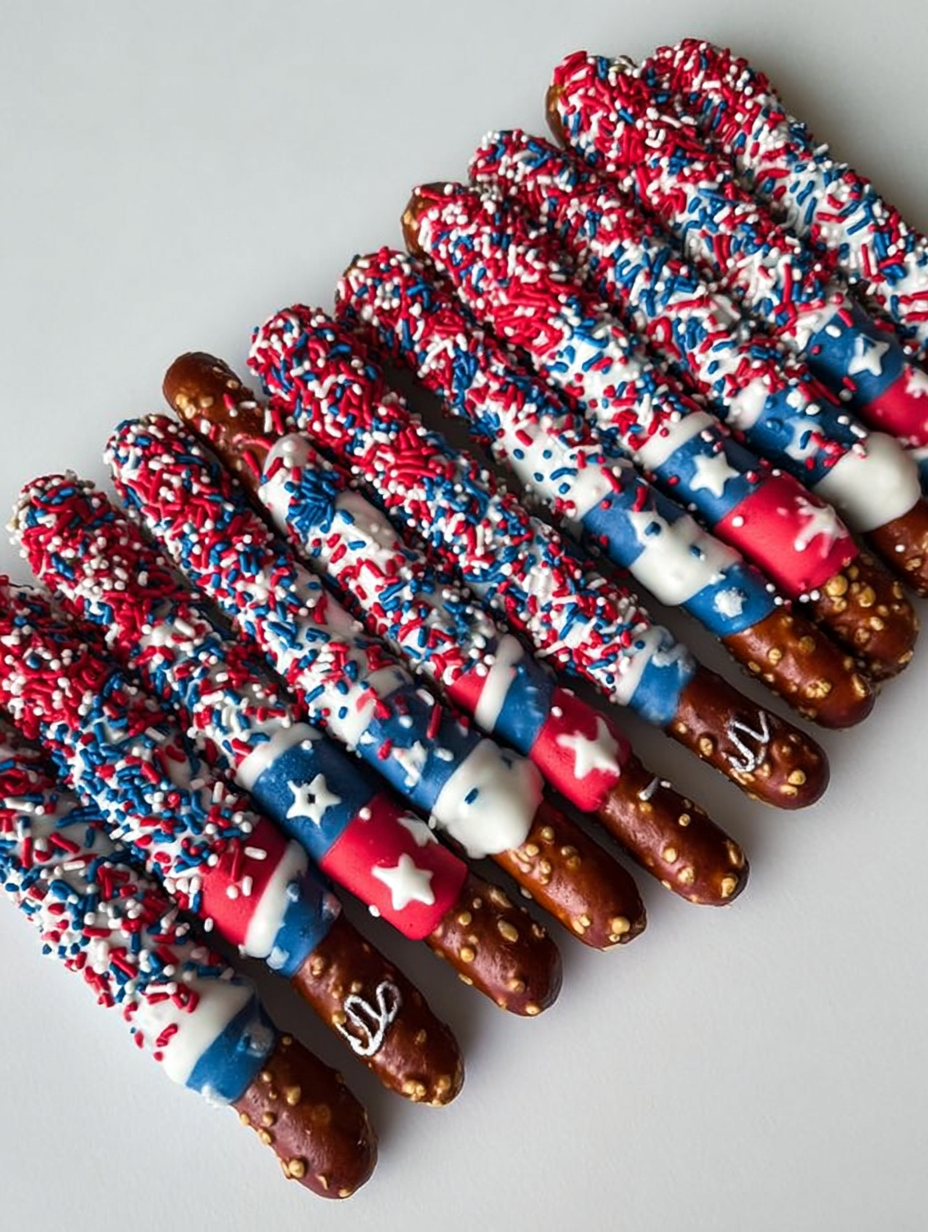 Fourth of July Chocolate-Dipped Pretzels image 2