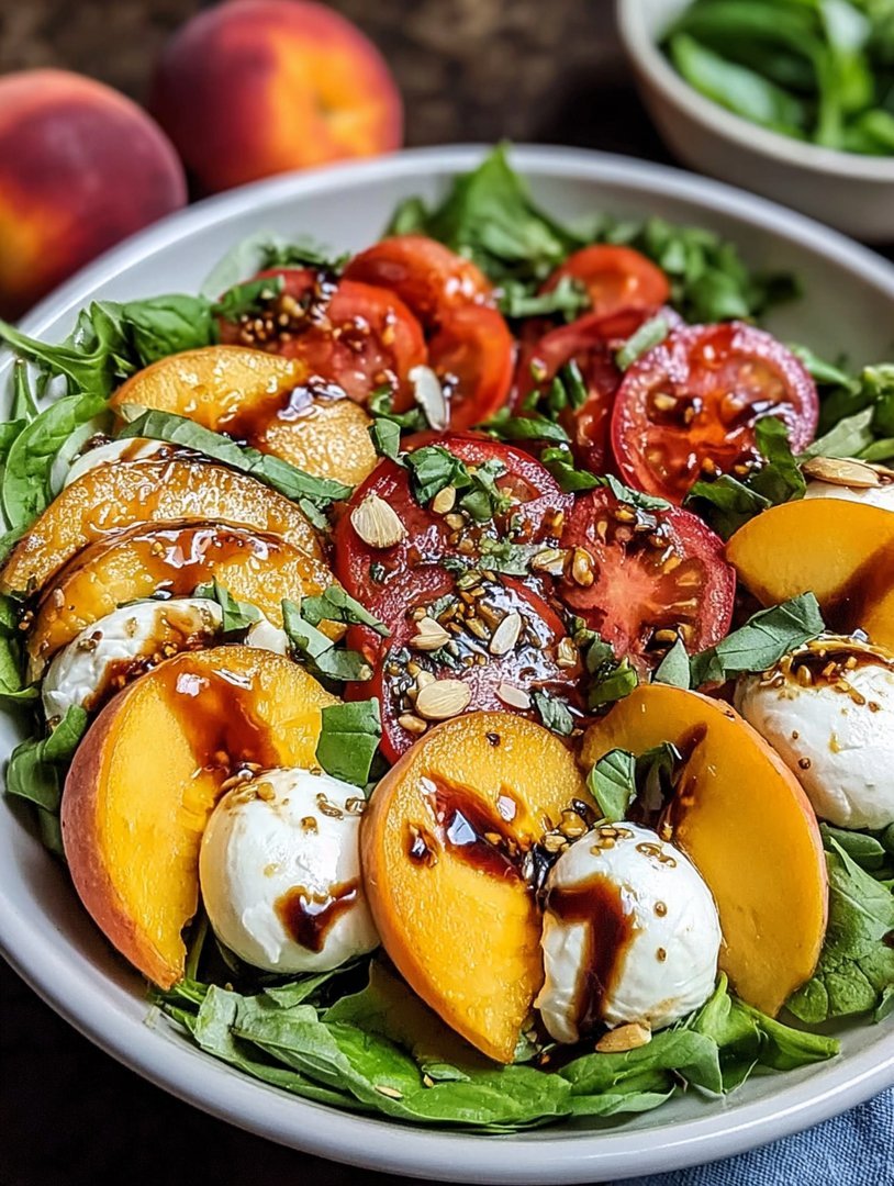 Summer Peach Balsamic Caprese Salad image 2