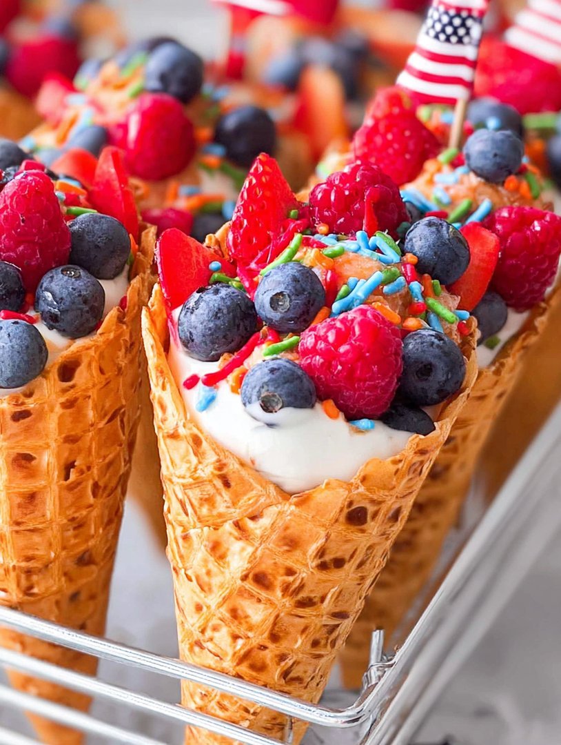 4th of July Waffle Cones image 2
