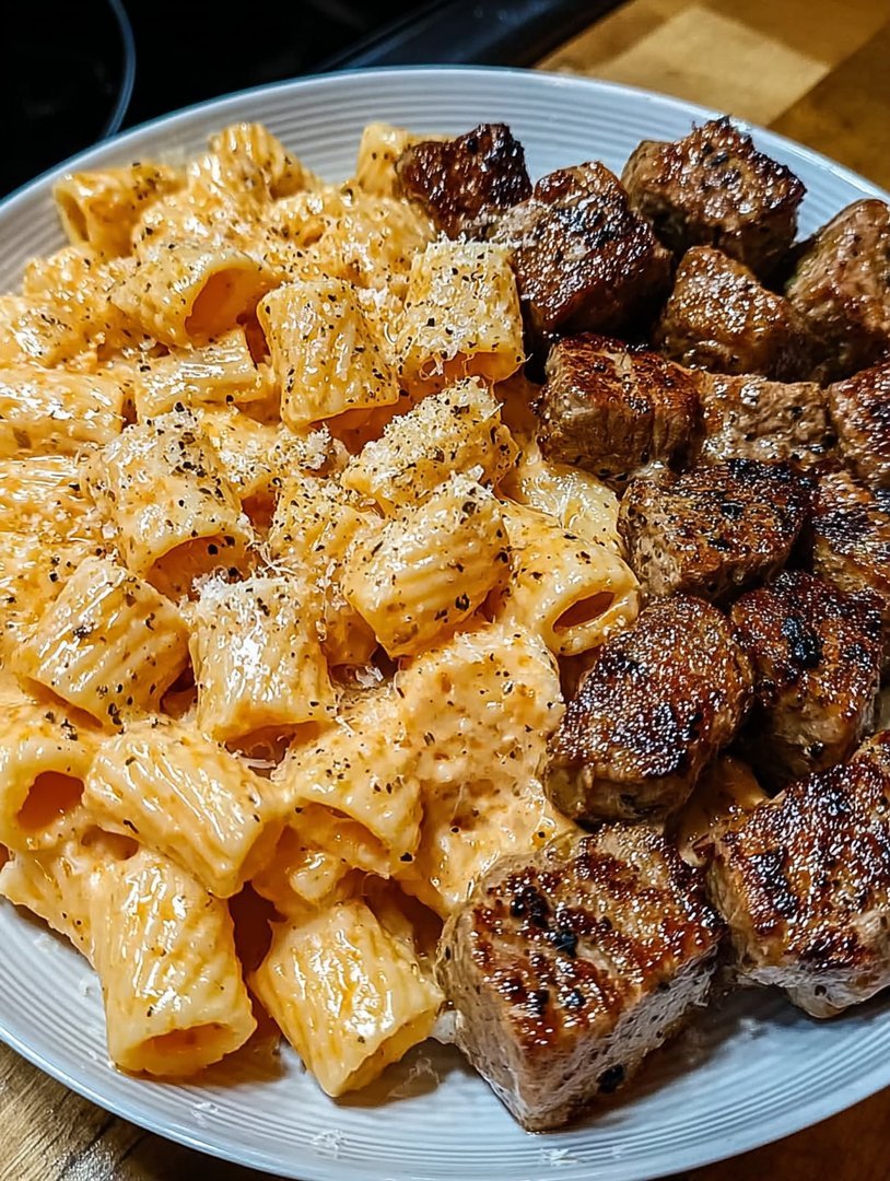 Cajun Steak Cheesy Rigatoni Parmesan image 2