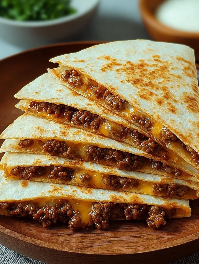 Cheesy Ground Beef Quesadillas Recipe image 2
