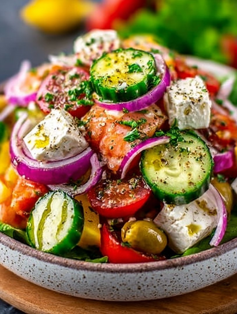 Greek Feta Salad Tower image 2