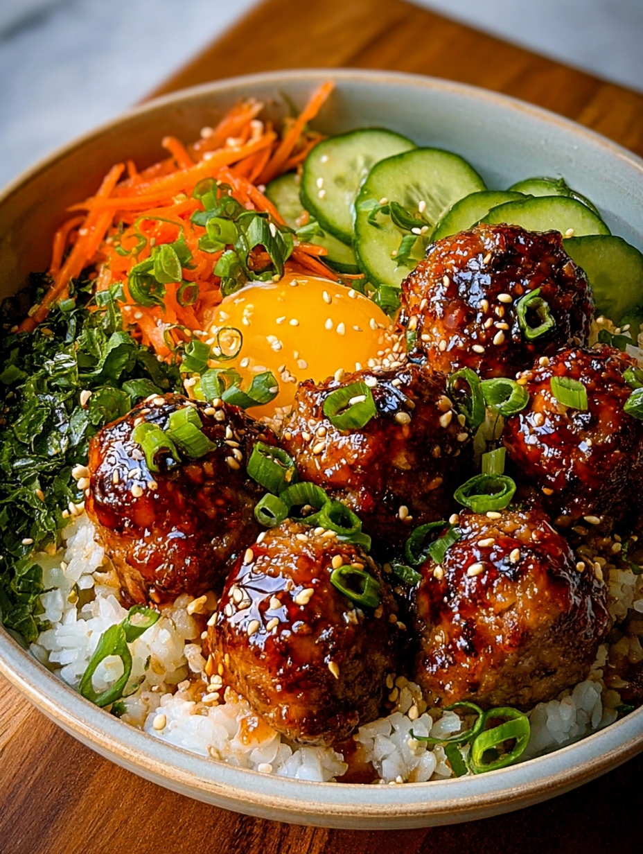 Korean BBQ Meatball Rice Bowls image 2
