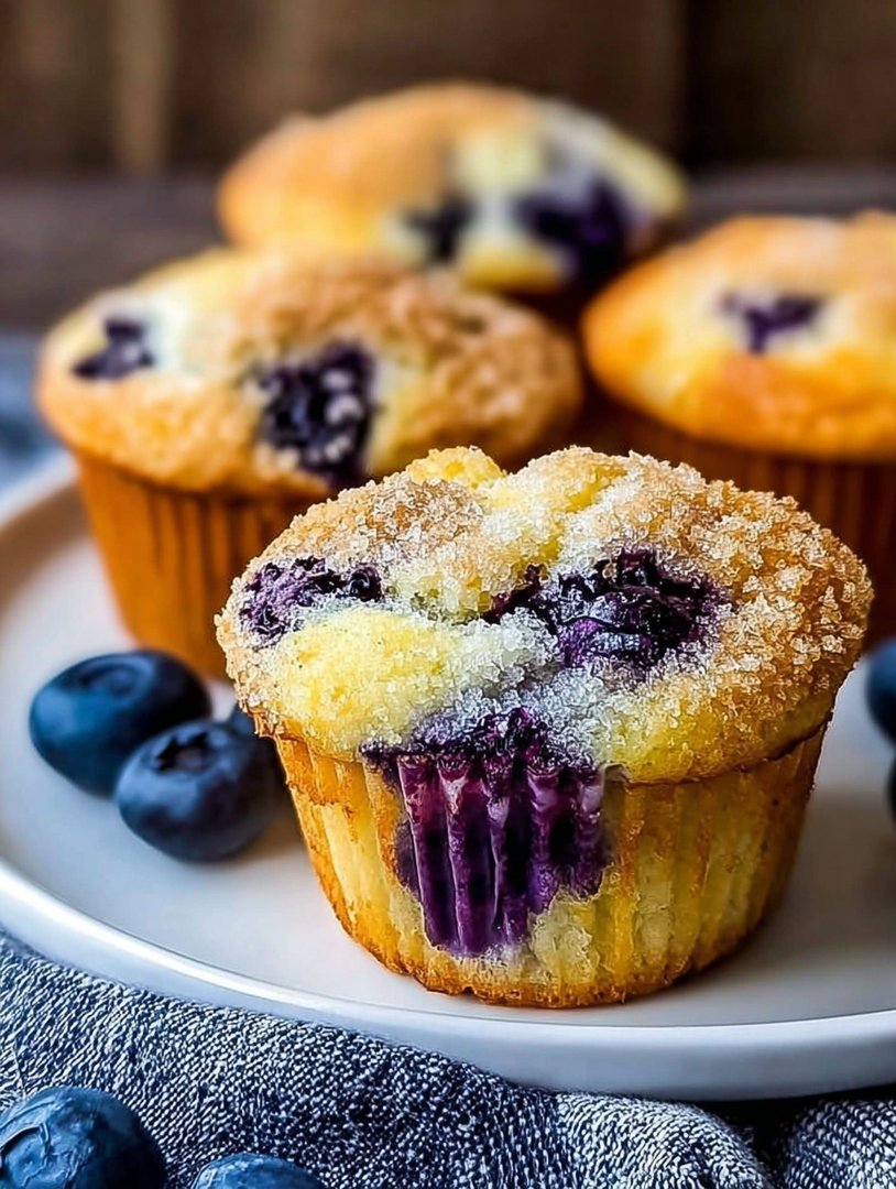 Easy & Fluffy Blueberry Muffin Recipe image 2