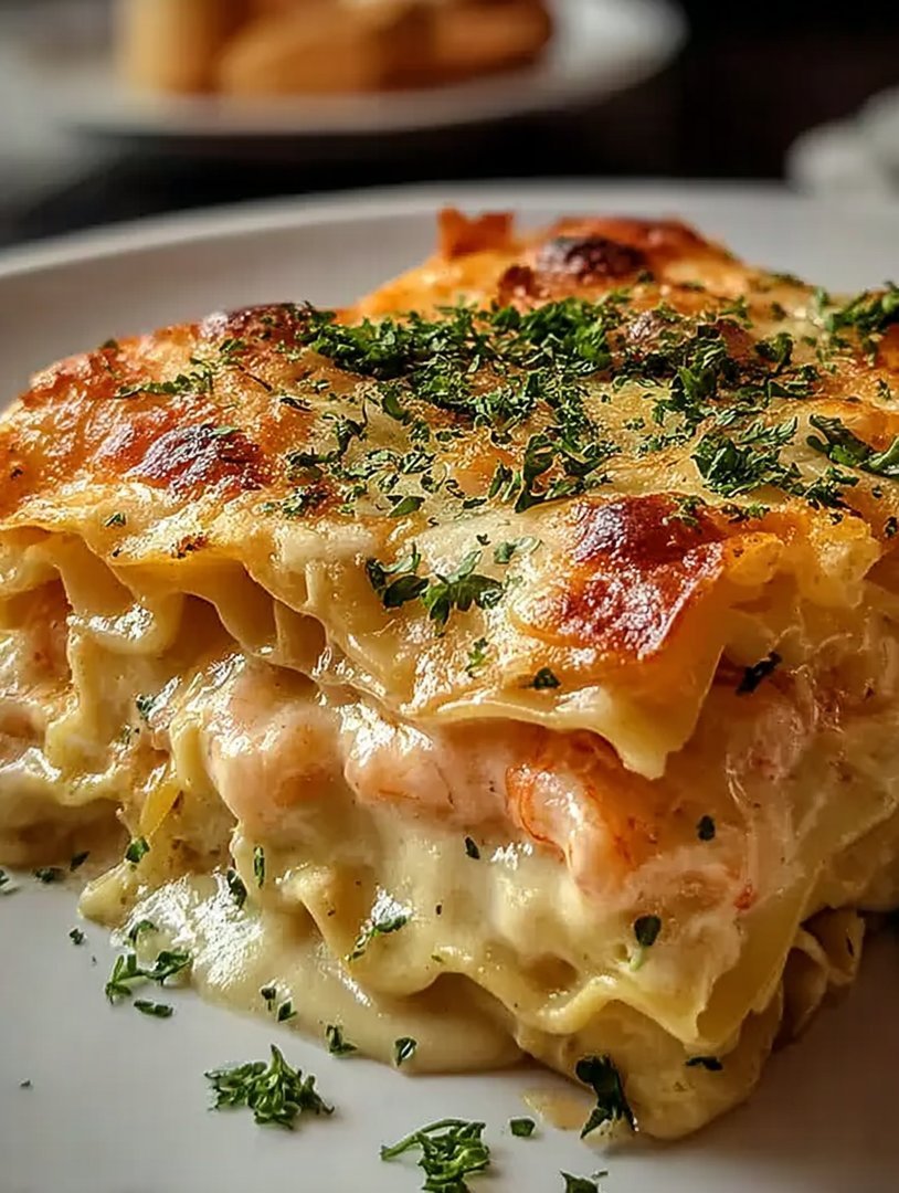 Garlic Butter Shrimp Scampi Lasagna image 2